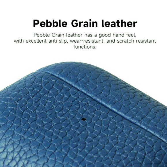 NWT PEACOCK BLUE Pebble Leather Case for Apple Airpods Pro 2 - Picture 6 of 7